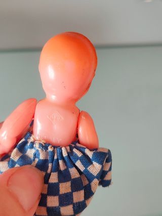 Bambola celluloide anni 60 occhi mobili