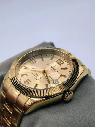 Reloj Jacob Zech Dorado Automático Calendario