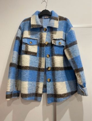 Chaqueta cuadros azul y blanco