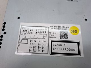 SISTEMA AUDIO / RADIO CD VOLKSWAGEN GOLF V BERLINA (1K1) (2)