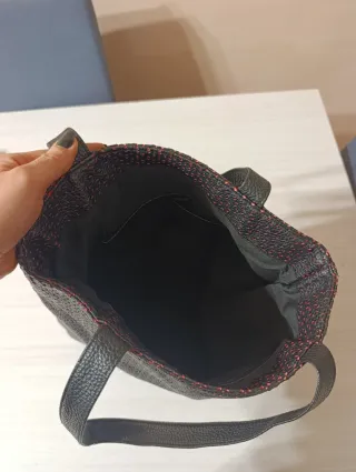 Borsa donna in similpelle nera