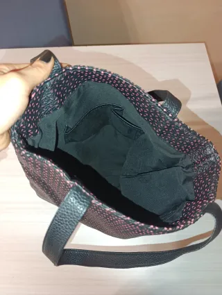 Borsa donna in similpelle nera