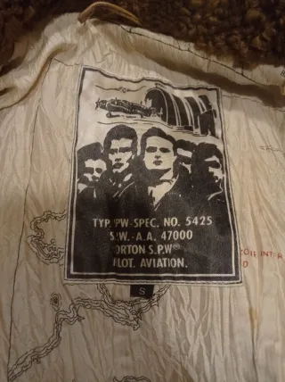 Chaqueta Cuero Vintage Aviador Marrón