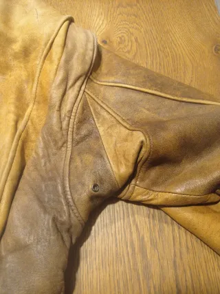 Chaqueta Cuero Vintage Aviador Marrón