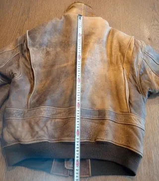 Chaqueta Cuero Vintage Aviador Marrón