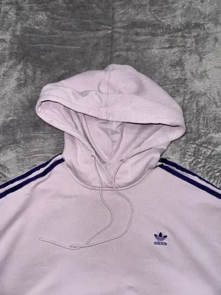 Sudadera Crop Top Adidas Morada Hoodie Y2K S