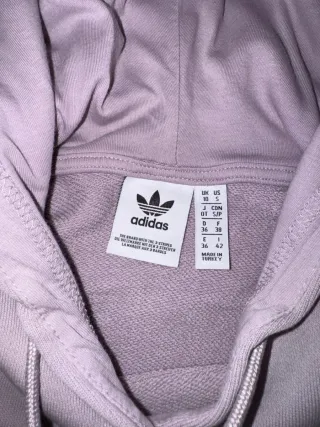 Sudadera Crop Top Adidas Morada Hoodie Y2K S