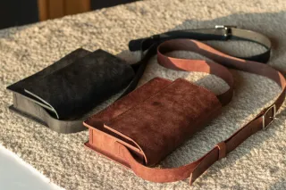 Bolso.  Hecho a mano. Cuero. Diseño único.