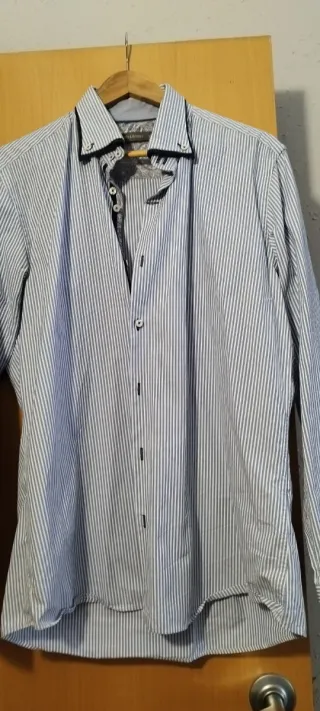 Camisa Pierre Pazolin Slim Fit Azul Talla L