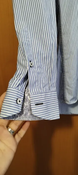 Camisa Pierre Pazolin Slim Fit Azul Talla L