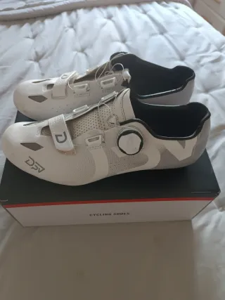 Zapatillas Ciclismo Carretera Blancas N-41, DPV