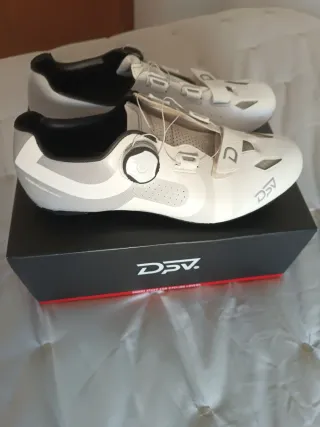 Zapatillas Ciclismo Carretera Blancas N-41, DPV
