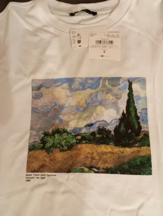 T-shirt donna con stampa quadro