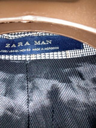 Chaqueta Zara Cuadros Gris como nueva