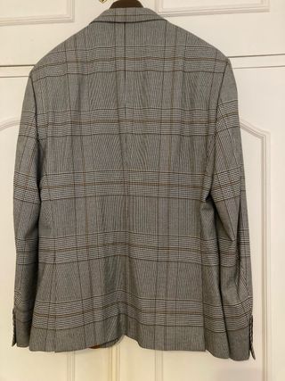 Chaqueta Zara Cuadros Gris como nueva