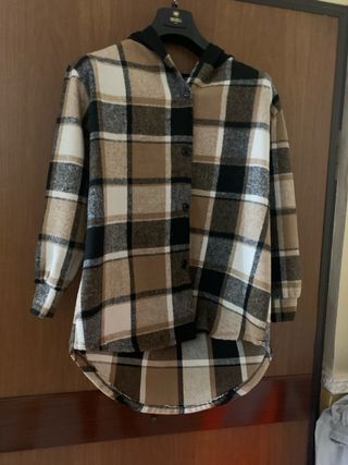 Camicia a quadri con cappuccio