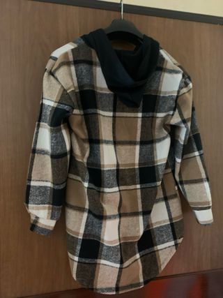 Camicia a quadri con cappuccio