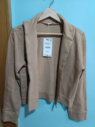 Chaqueta Zara Beige Cremallera