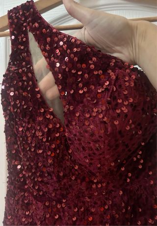 Vestido lentejuelas rojo