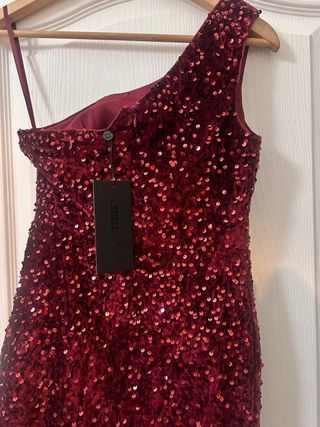 Vestido lentejuelas rojo