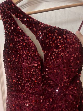 Vestido lentejuelas rojo