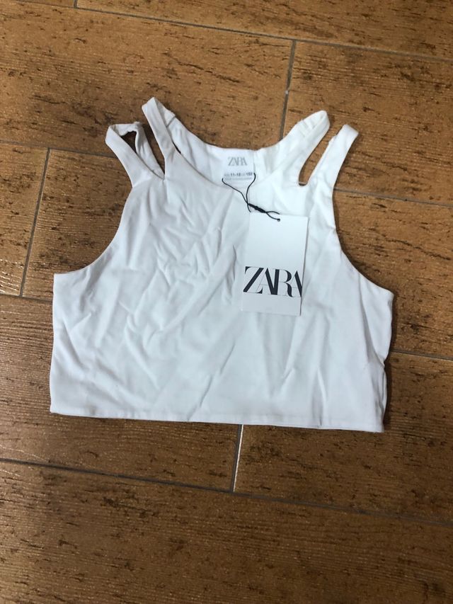 Top bianco Zara per bambina inedito