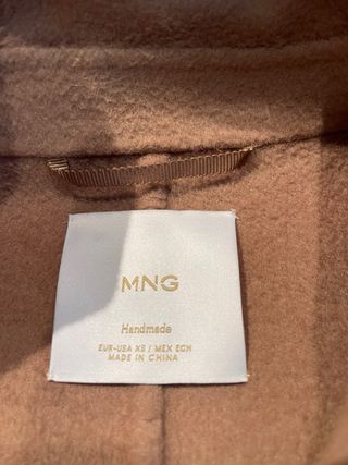 Abrigo lana Mango camel