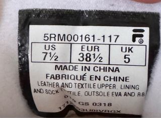 Zapatillas Fila Blancas y Azules Talla 38.5