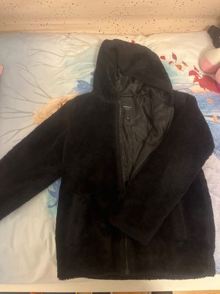 Abrigo niña Name It negro talla 11 años , 146