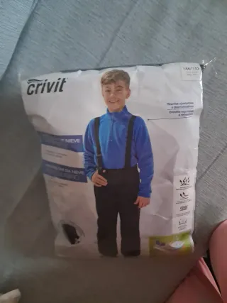 Pantalón de esquí infantil negro. Crivit.
