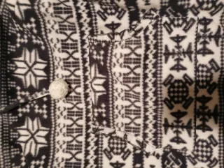 Vestito pile fantasia bianco nero