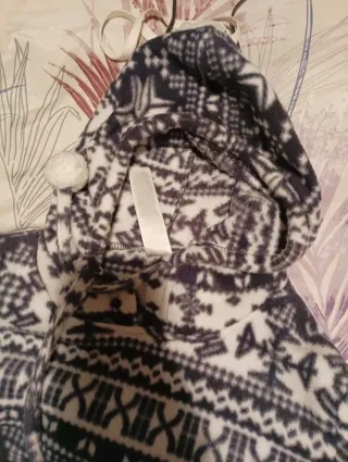 Vestito pile fantasia bianco nero