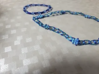 Conjunto collar y pulsera de cuentas