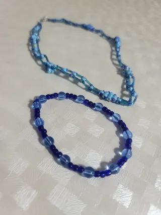 Conjunto collar y pulsera de cuentas