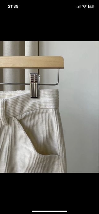 Pantalón Massimo Dutti Blanco