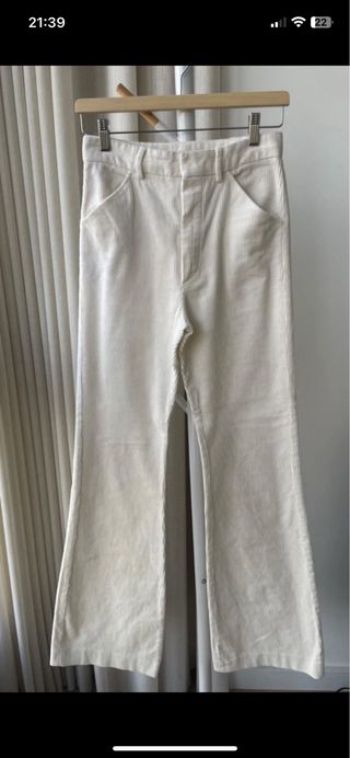 Pantalón Massimo Dutti Blanco