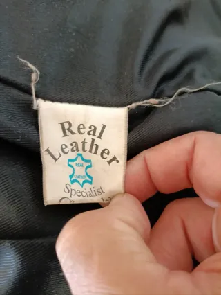 Chaquetón cuero auténtico L Medidas indicadas