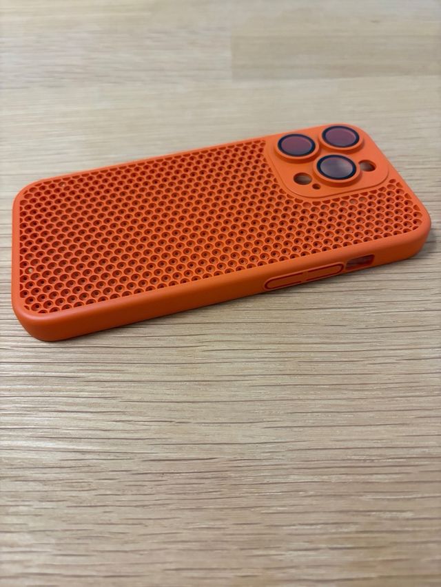 Custodia iPhone 14 Pro Arancione Esagonale