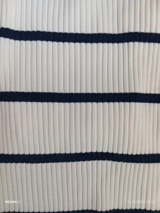 Top canalé espalda abierta rayas mujer Zara