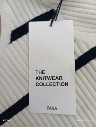 Top canalé espalda abierta rayas mujer Zara