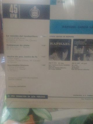 Vinilo Raphael Canta la Navidad