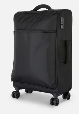 Maleta de viaje negra con ruedas XL