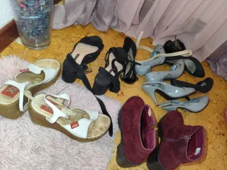 Sandalias Xti Cuña Blancas y Marrones