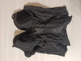 Gupier Corsetto Nero con Strass