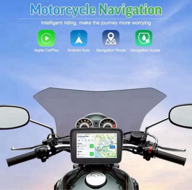 Schermo CarPlay/Android Auto Moto 5 IP67