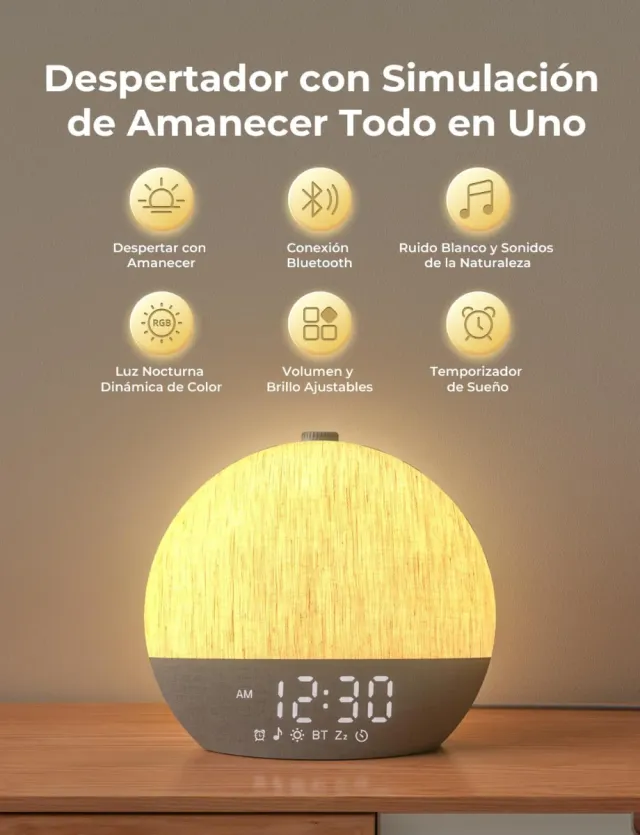 Despertador Liorque Amanecer Luz Natural