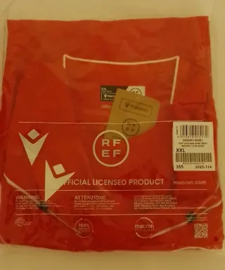 Camiseta Arbitro Macron XXL Roja y Turquesa NUEVAS