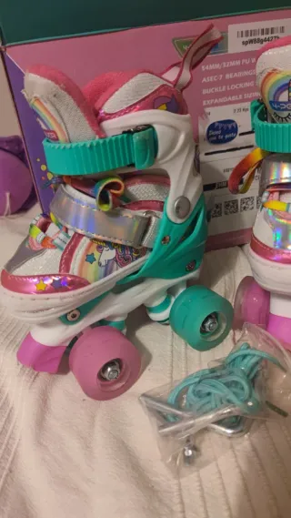 Patines Unicornio Talla 26-29 ruedas luminosas