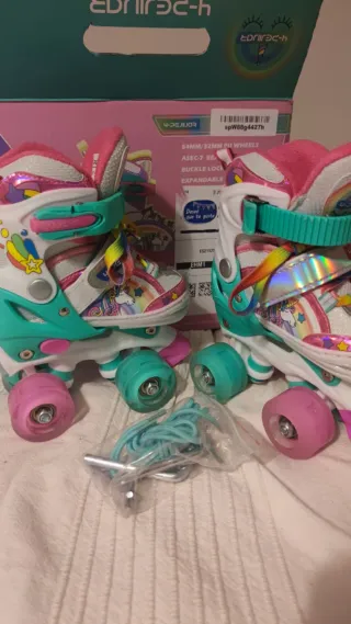 Patines Unicornio Talla 26-29 ruedas luminosas