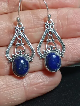 Pendientes Plata Ley Azul Lapislázuli